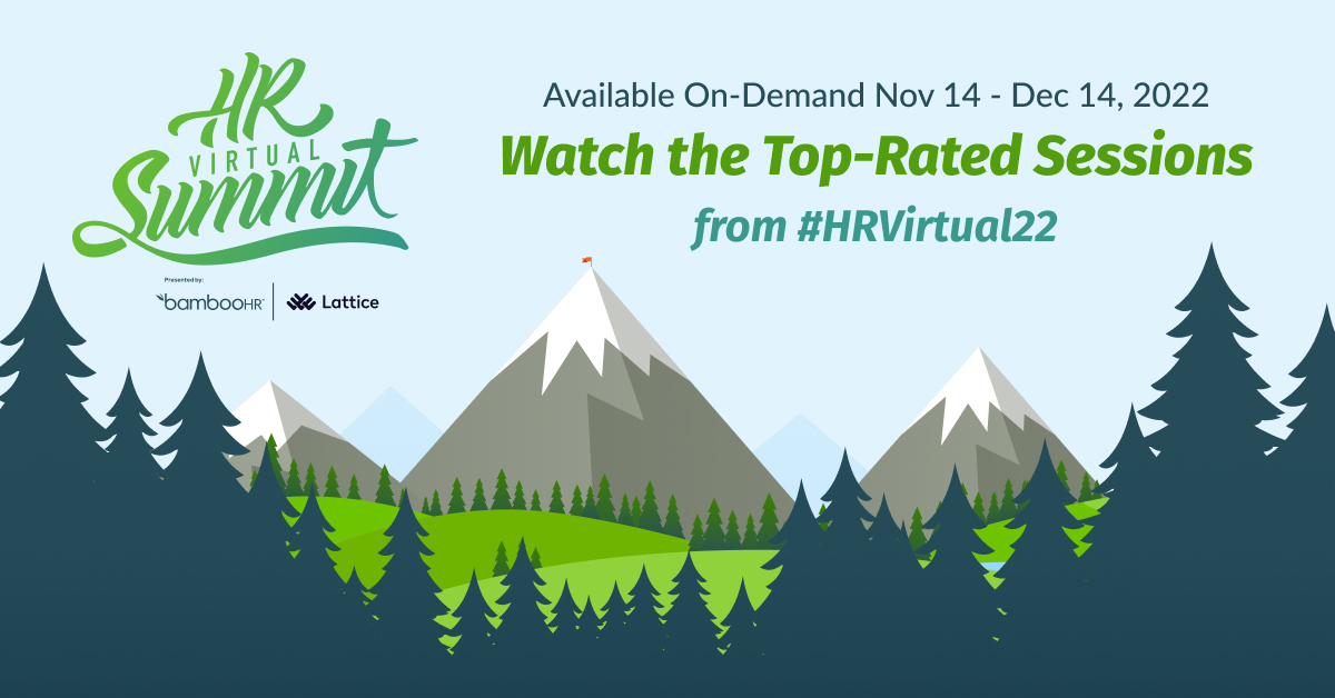 bamboohr's tweet photo. If you’re having FOMO from missing out on #HRVirtual22, or want to rewatch your favorite session.... On demand is available NOW! Tune in all month to watch. And the cherry on top? 🍒 Simon Sinek’s keynote session is available until 11/28. Link to watch ➡️ https://t.co/qirFp5iV5t https://t.co/t0tqMECemH