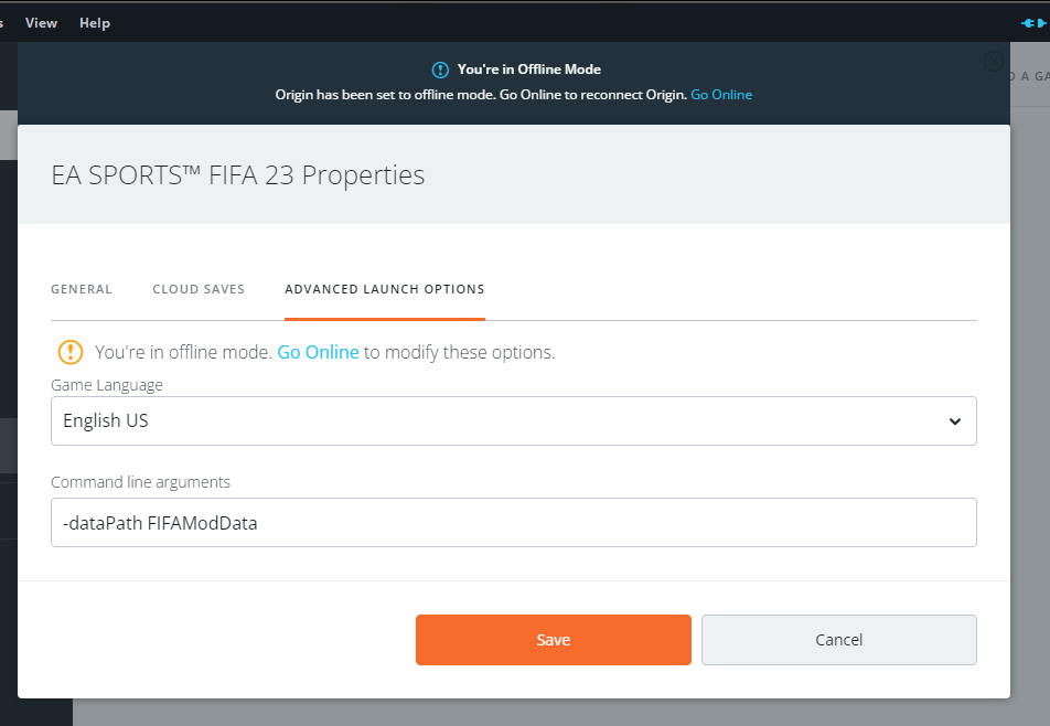 facesbyalief's tweet photo. @cjmofficial Coba propertiesnya comman line arguments nya diginiin mas, terus launchnya dari originnya langsung gapapa tanpa pake FMM juga yang penting sebelumnya udah pernah launch FIFA pake FMM https://t.co/VWchaMHqVb