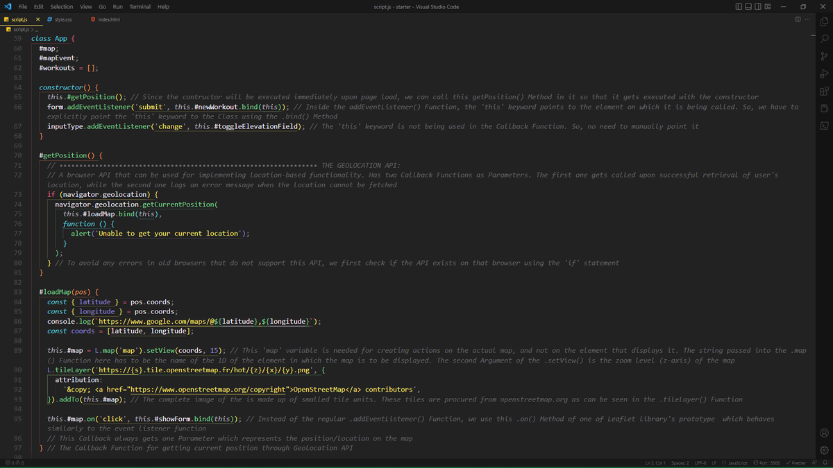 rishikesh_negi's tweet photo. Day 152 #100DaysOfCode 
JavaScript :
✅OOP Classes for creating workout Instances based on inputs received from the user in the app
✅Input Validation using reusable Helper Functions
✅Creating different types of workout Instances based on the workout type selected by the user https://t.co/FHMbJ22lkE