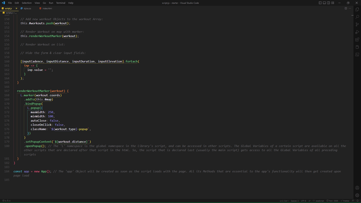 rishikesh_negi's tweet photo. Day 152 #100DaysOfCode 
JavaScript :
✅OOP Classes for creating workout Instances based on inputs received from the user in the app
✅Input Validation using reusable Helper Functions
✅Creating different types of workout Instances based on the workout type selected by the user https://t.co/FHMbJ22lkE