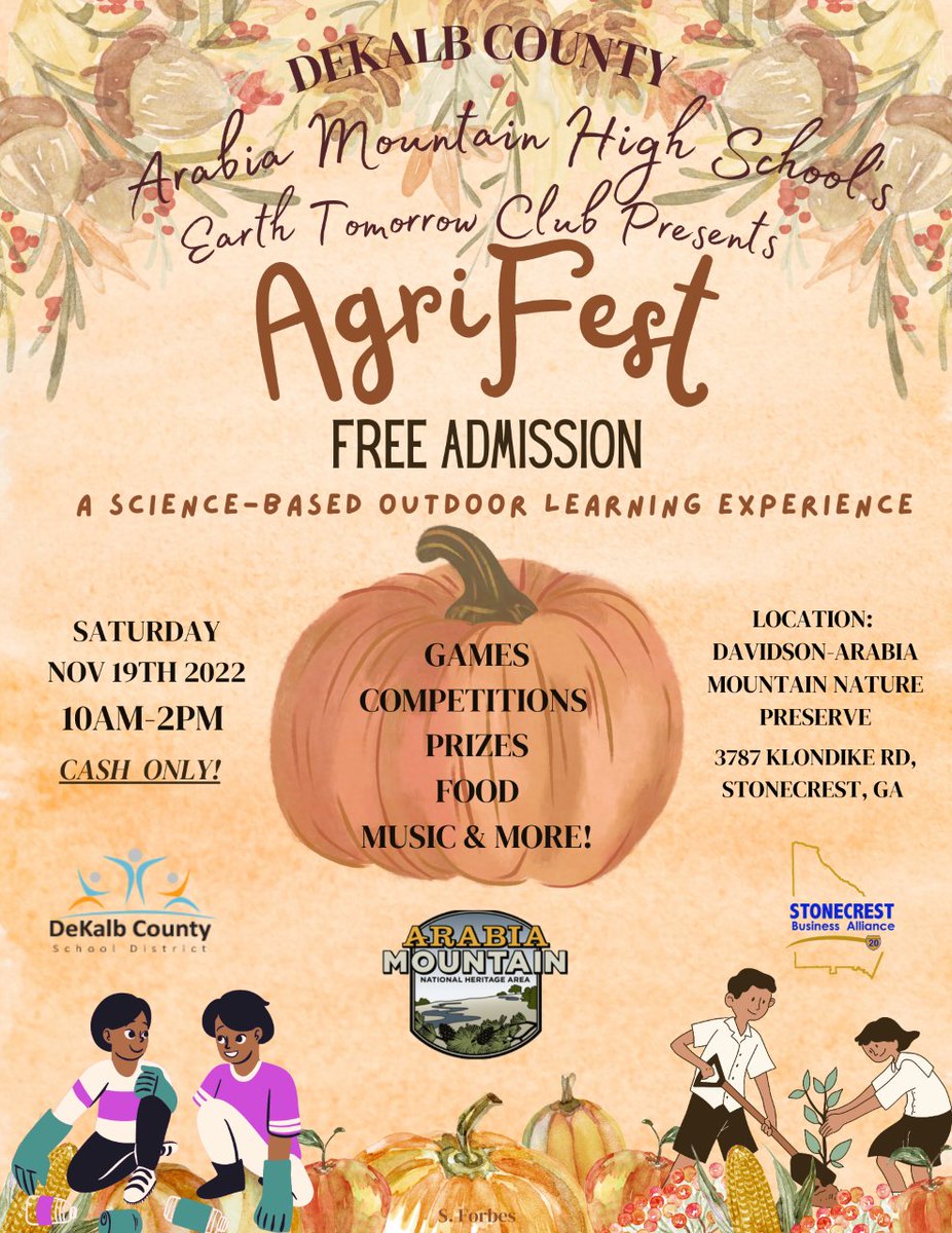 Arabia Mountain High School (@amhsrams) on Twitter photo Join the Arabia Mountain community at AgriFest on November 19! Thanks to sponsors @Arabia_Alliance, Stonecrest Business Alliance, and <a href="/DeKalbSchools/">DeKalb Schools, GA</a> Join the Arabia Mountain community at AgriFest on November 19! Thanks to sponsors @Arabia_Alliance, Stonecrest Business Alliance, and <a href="/DeKalbSchools/">DeKalb Schools, GA</a>
