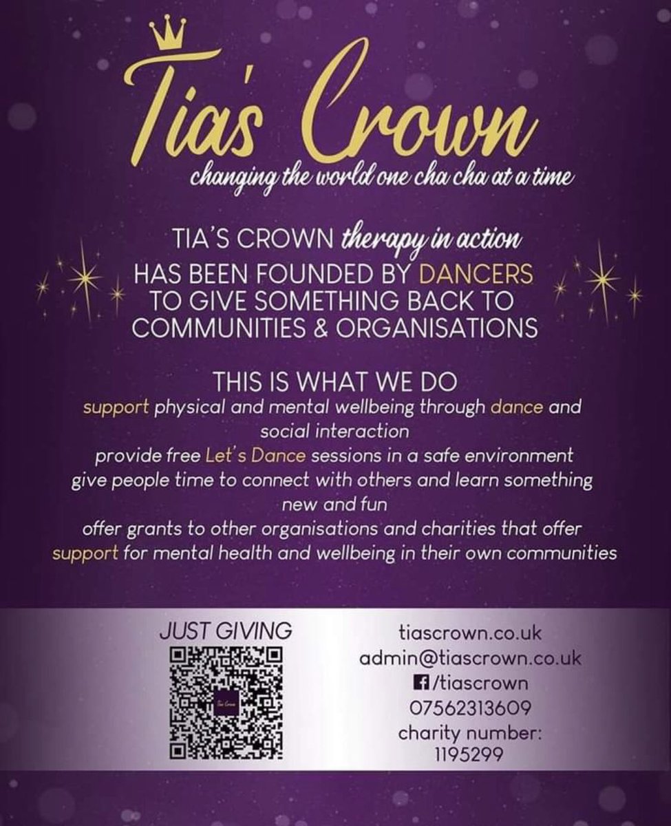 @MartinSLewis New follower. I’d like to nominate @TiasCrown1 for the amazing work they do. @dfHeroesUK #mentalhealth #dancersmakingadifference