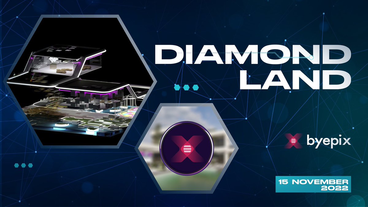 byepixofficial's tweet photo. Diamond #Land is coming tomorrow! 
We are sure you'll like it💎

Be here to see🚀

#NewEraOnMetaverse #Byepix https://t.co/Gsarx14DPM