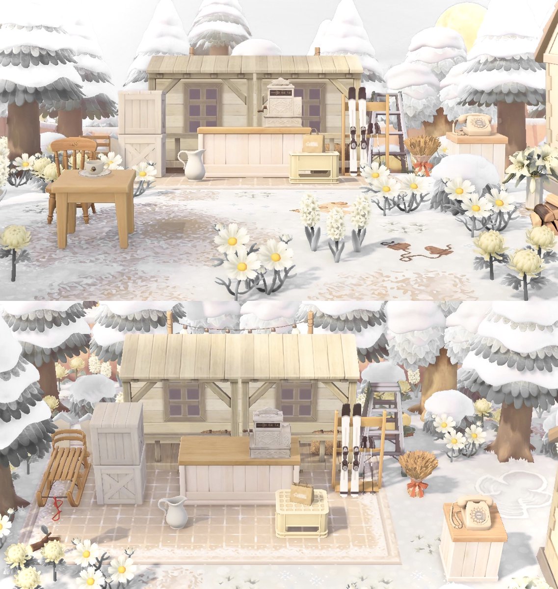 hyliagamingyt's tweet photo. A cute little mini ski shop!!! ⛷❄️ #ACNH https://t.co/bDs6G77Nqt