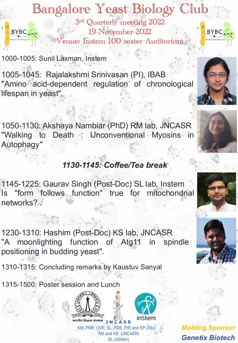 Bangalore Yeast Biology Club (BYBC) tweet media