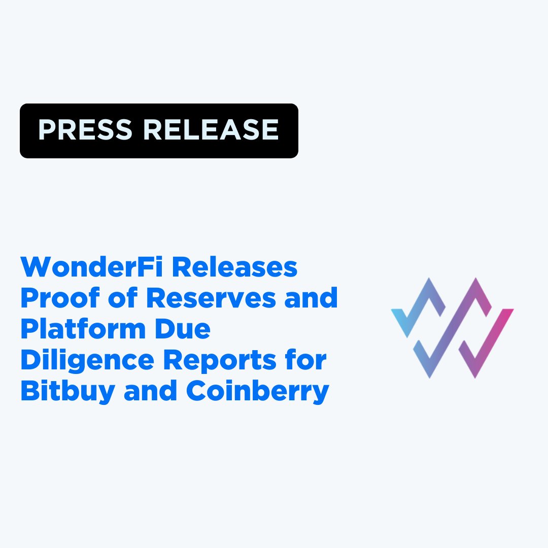 PRESS RELEASE: WonderFi has released proof of reserve audits and platform due diligence reports conducted by an independent third party, for both Coinberry and Bitbuy.

Read the release here with links to full reports: 

finance.yahoo.com/news/wonderfi-…