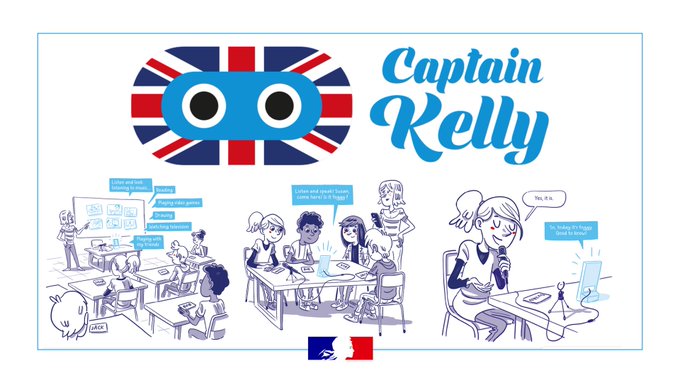 Eduscol's tweet photo. 🇬🇧 Se former à #CaptainKelly, l'assistant vocal pour l’apprentissage de l’anglais à l’école élémentaire
Un parcours national m@gistère en autoformation permet de découvrir :
✅ principes de la ressource numérique
✅ contenus
✅ progressions du CP au CM2
👉https://t.co/I2oj7plukQ https://t.co/A1LnrhfTU9