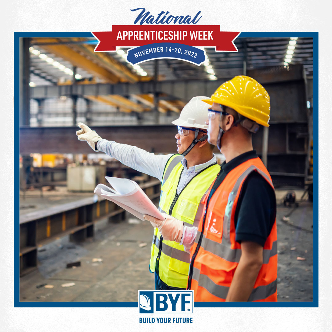 BuildYourFuture's tweet photo. Did you know this week is National Apprenticeship Week? #Apprenticeships are a proven model of career education that help you earn while you learn! #NAW2022 https://t.co/qCBlnAIZnA