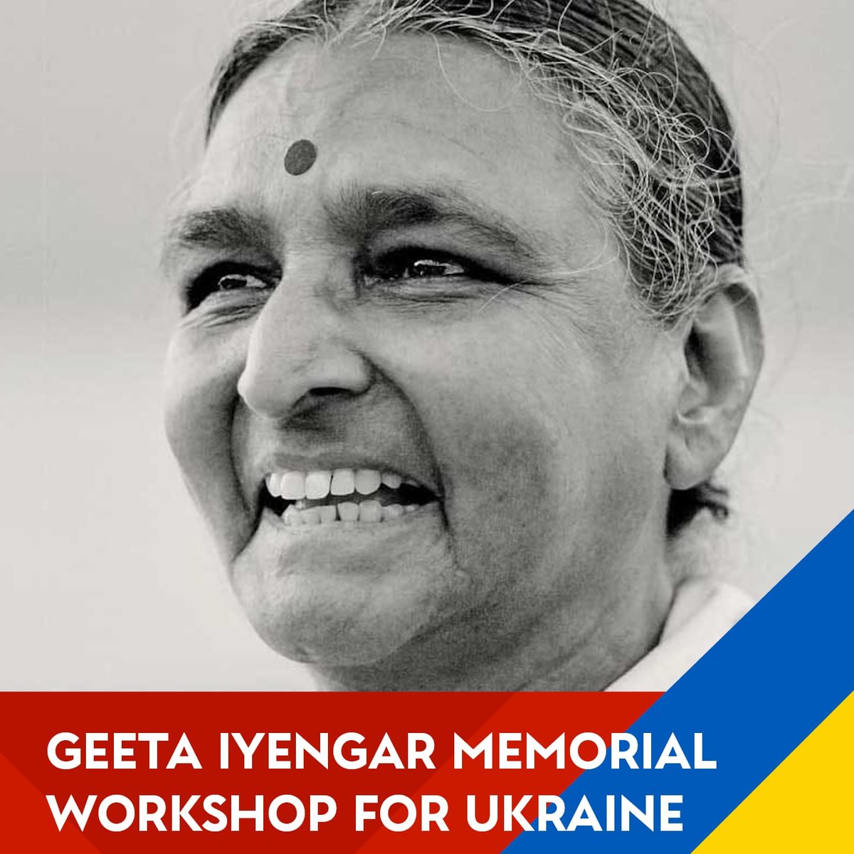 To mark the anniversary of Geetaji’s passing, we are holding a three hour General Level Studio Workshop with Judy Smith on Friday 16 December to raise money for the Disasters and Emergency Committee Ukraine Humanitarian Appeal. We hope you can join us. iyengaryogalondon.co.uk