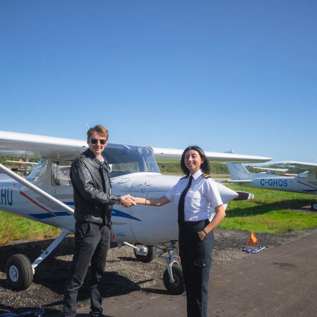 _SelectAviation's tweet photo. Congratulations to Emilia Armas from Ecuador for passing her PPL flight test! 🥳👩✈️
~~~
Félicitations à Emilia Armas de l'Equateur pour avoir réussi son test en vol PPL! 🥳👩✈️
.
.
.
#selectaviationcollege #PPL #pilottraining https://t.co/xArkLeSE3e
