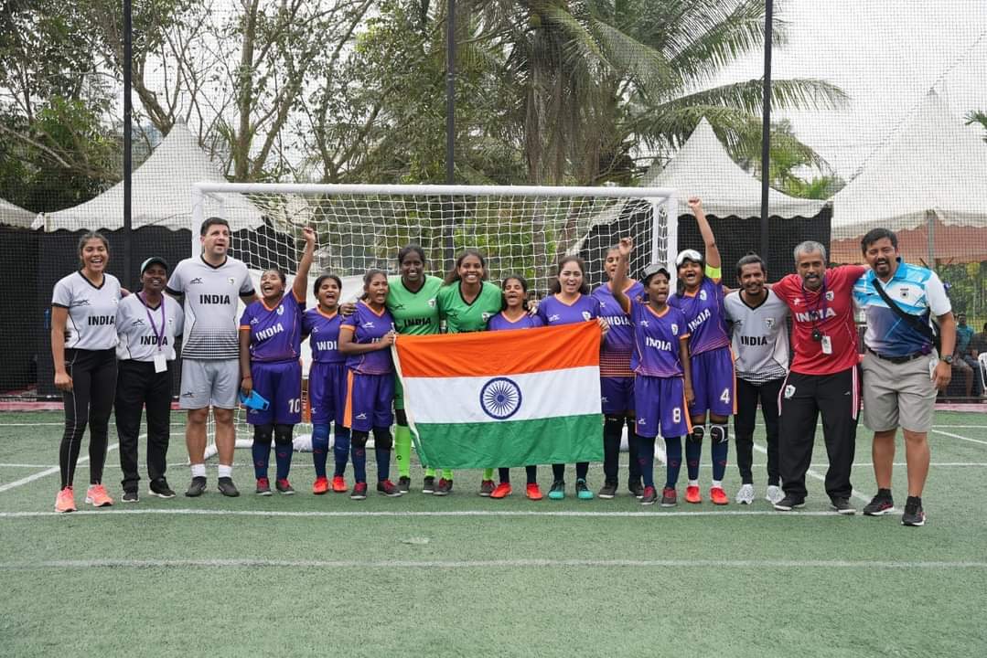 SantosHitane's tweet photo. Indian Women's Blind Football Team have qualified for 1st IBSA World Women's Championship '23 in Birmingham Uk. 

Kudos to all Players &amp; Coaches. https://t.co/087vTSs28N