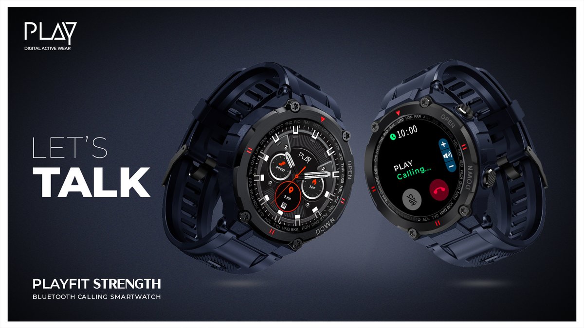 playonsocial_'s tweet photo. Stay connected in style with PLAYFIT STRENGTH featuring a Bluetooth Calling experience that is so Loud and so Clear.
Buy Now https://t.co/3X0qXhN2AT
#PLAYFITSTRENGTH #BluetoothCalling #LetsTalk #BoldDesign #HealthMonitor #PLAYSmartWatch #WorldOfPLAY #IPLAYMyWay #SmartWatch https://t.co/9ye7VSgqvq