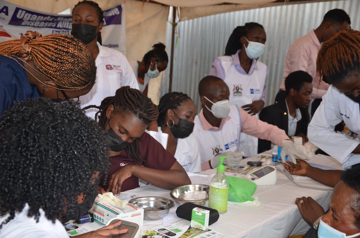 #WorldDiabetesDay2022 
  Today, our team including @UgandaDiabetes and other partners @SoniaNabetaFDN @MinofHealthUG   provide free screening, health education, and counseling services for diabetes and other NCDs to prevent complications and death @MengoHospital.