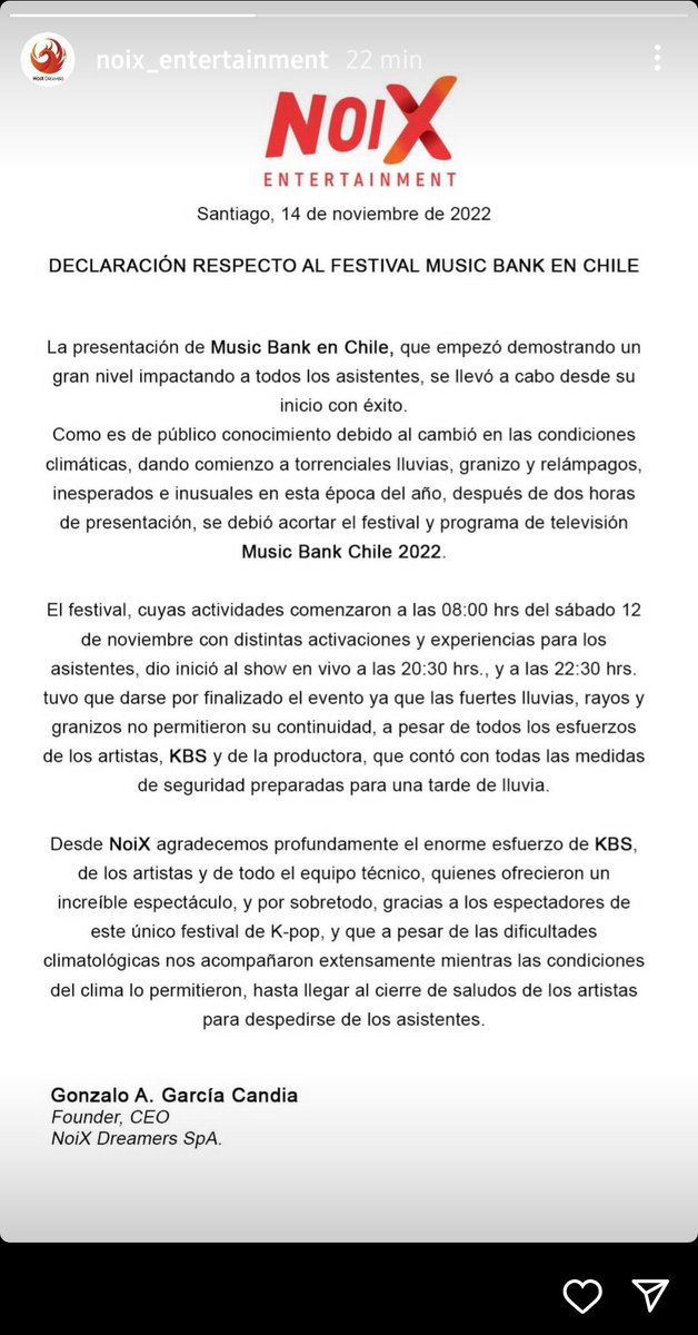 Sweetie__bear's tweet photo. ¿EMPEZO CON ÉXITO? AMIGO EMPEZARON TARDE, NO AYUDABAN A LAS PERSONAS, ¿SE PREOCUPARON POR EL PÚBLICO? ¡ENTONCES PORQUE TUVIERON QUE GRITAR EMERGENCIA EN CORDILLERA PARA QUE LAS PESCARAN?, SU COMUNICADO ES UNA MIERDA 
#NOiX #musicbankinchile2022 #MusicBankChile #NoixEntertainment https://t.co/G6br2FIlTj