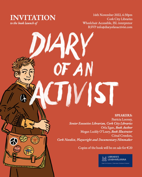 corkcitylibrary's tweet photo. Cork City Libraries are delighted to publish a new Cork Social Activism Graphic Memoir, written by Orla Egan  that traces the journey of a Cork social activist.

The publication will be launched by Cónal Creedon in the City Library tomorrow the 16 of November at 6.30 pm. https://t.co/SiwRfomata
