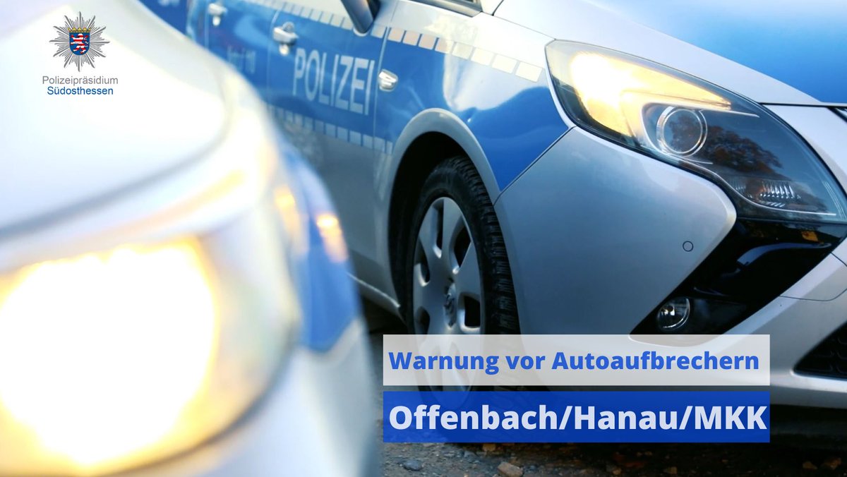 Polizei_soh's tweet photo. ++ Vorsicht vor Autoaufbrechern ++ 

Zeugen gesucht!

‼️ Bitte teilen ‼️ 

Seit Ende August kommt es im Rhein-Main-Gebiet zu einem signifikanten Anstieg von Einbruchdiebstählen aus hochpreisigen Kraftfahrzeugen deutscher Hersteller. 

Hinweise 📞 069 8098-1234 https://t.co/XzpmAtJrgT