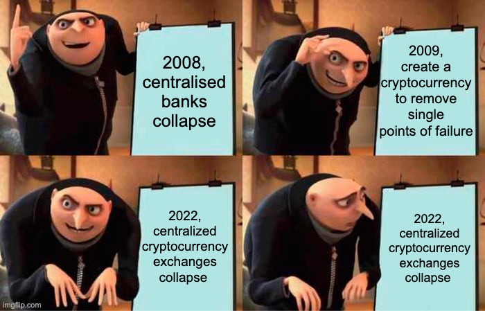 0xMago's tweet photo. crypto has become the very thing that it swore to destroy https://t.co/OgG0j7Ca2Z