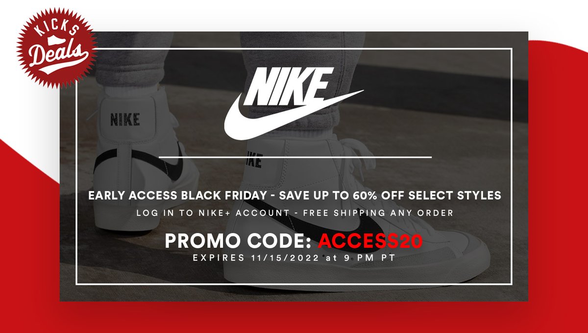 😳 Black Friday Early Access at <a href="/nikestore/">Nike.com</a> ends 11/15 9 PM PT - up to 60% OFF + FREE shipping!

Men -> bit.ly/3UGcRqN

Women -> bit.ly/3nFDNtk

ALL -> bit.ly/3A2MRhy

👉 Use #promotion ACCESS20 at checkout - log in to Nike+ account or sign up for free.