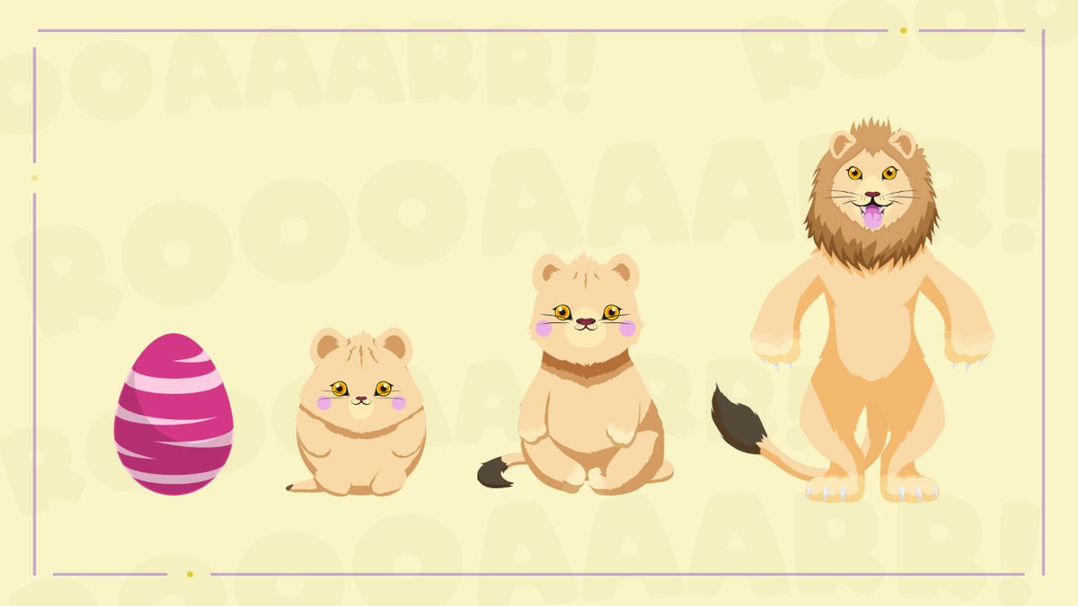 Roar! ROOOARRR!

🦁 THE LION IS HERE!

Find the full evolution of our new pet here! #NFT #NFTart