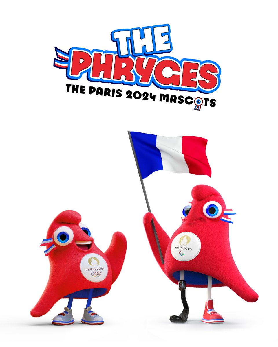 Introducing the mascots for the Paris 2024 Games: The Phryges! 🇫🇷

These Olympic &amp; Paralympic mascots are small Phrygian caps, a symbol of freedom in France. (via <a href="/Paris2024/">Paris 2024</a>)