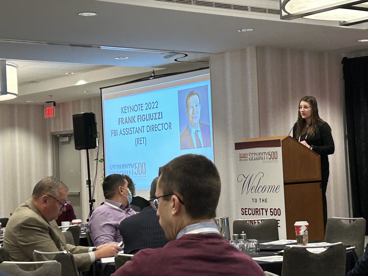 mikegips's tweet photo. Maggie Shein kicks off #security500! https://t.co/Qsav1JRK9P