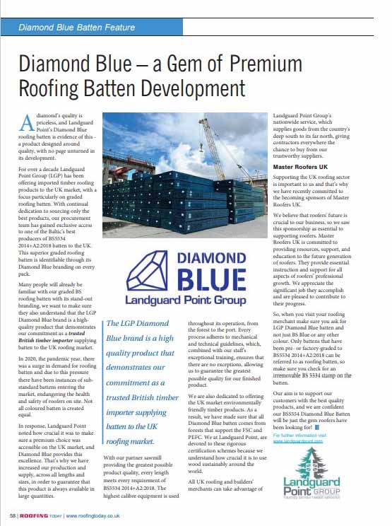RoofingToday's tweet photo. 📰 As #safety warnings about defective #roofing battens have been issued this month, #LanguardPoint #DiamondBlue #batten is fully BS5534 #compliant &amp; offers timber you can rely on. Read more, see p58: https://t.co/5kRhXQdcl0 https://t.co/f6N7ONs8yT