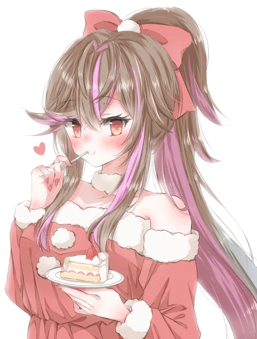Skebリクエストありがとうございましたサンタ衣装の頬白こさめさん#みてみてこさめちゃん #Commission 