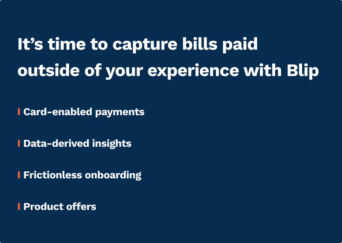 Increase customer engagement with bill pay! Find out how here: tryblip.com #billpayment #banks #fintechs
