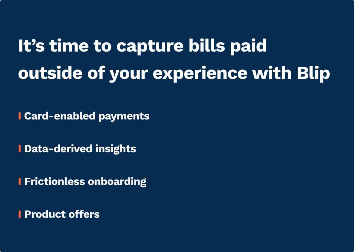 Increase customer engagement with bill pay! Find out how here: tryblip.com  
#billpayment #banks #fintechs