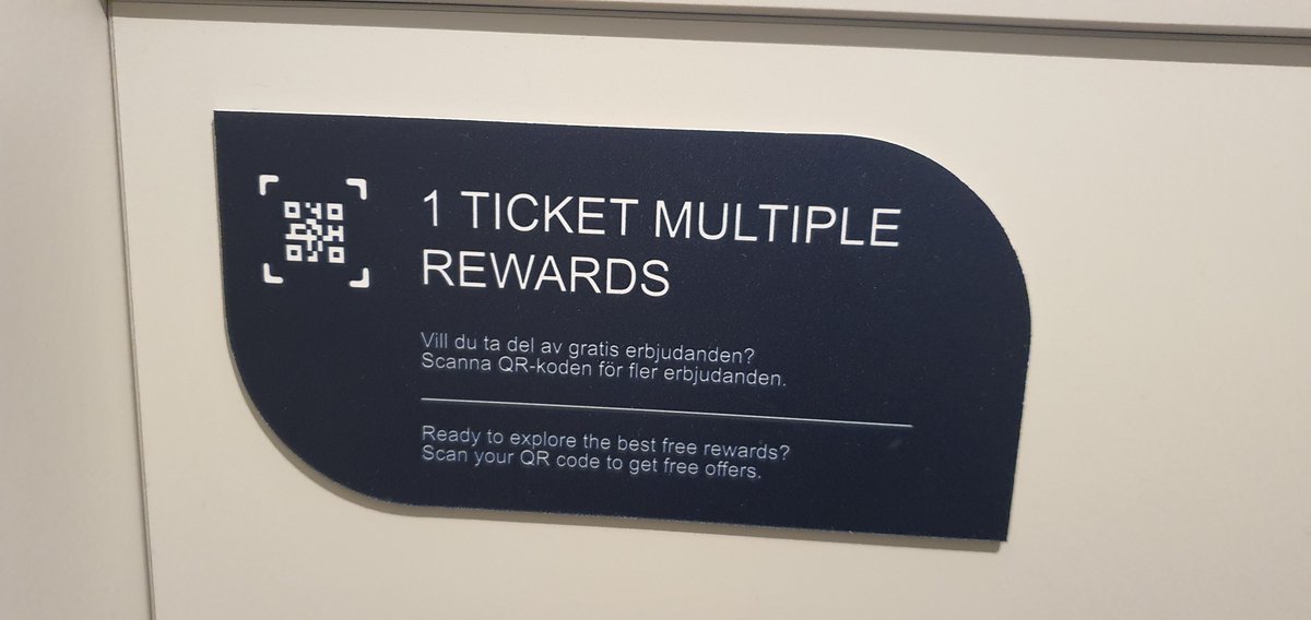 HelloDesireCode's tweet photo. Rewards in the randomest of places! If you buy a ticket to access the toilets in a city centre shopping centre in Stockholm you can scan the QR code on it for extra rewards! #desirecodeinthewild #desirecode #certain https://t.co/ZXllKsiaa4