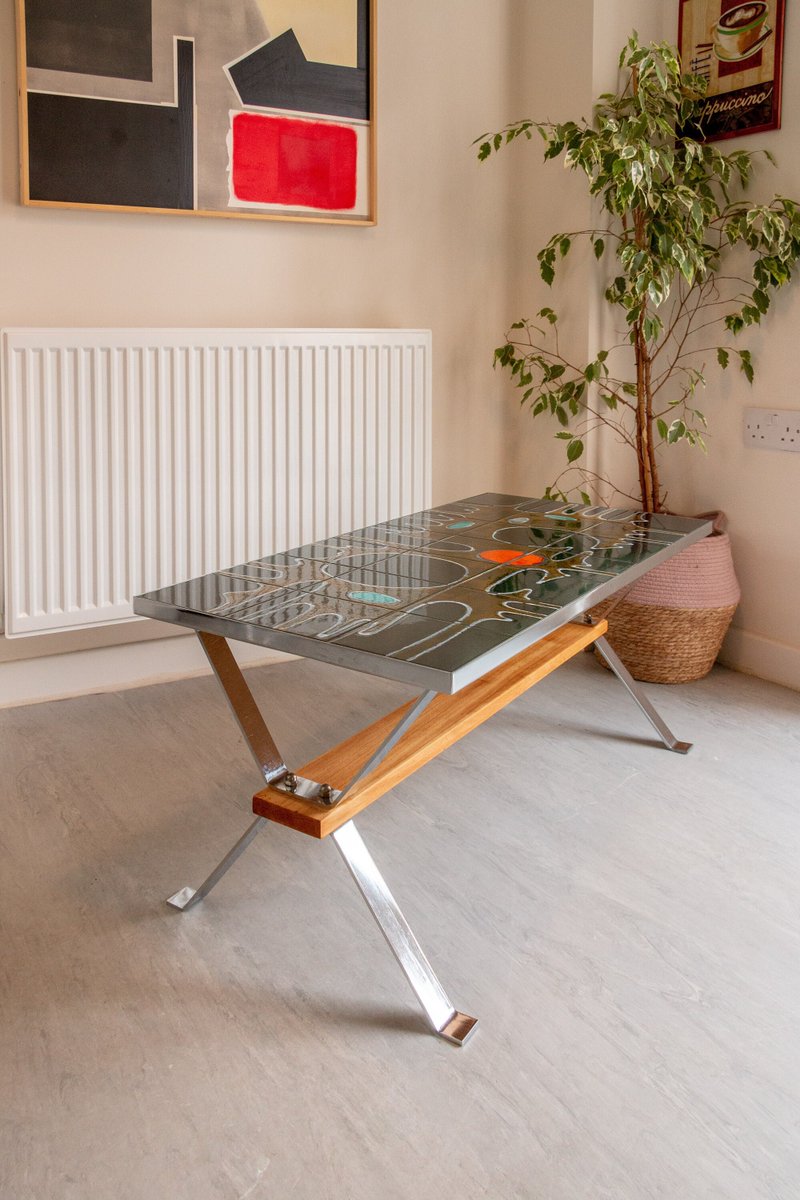 KarlPeacham's tweet photo. Excited to share the latest addition to my #etsy shop: Mid Century Tiled Top Coffee Table Adri Belgique Chrome And Teak Retro Furniture https://t.co/n1Z8CwZJl1 #no #midcentury #none #xshaped #plasticfree #adribelgique #midcenturytable #retrovintage1960s #tiledcoffee https://t.co/EqlzzqGyOM