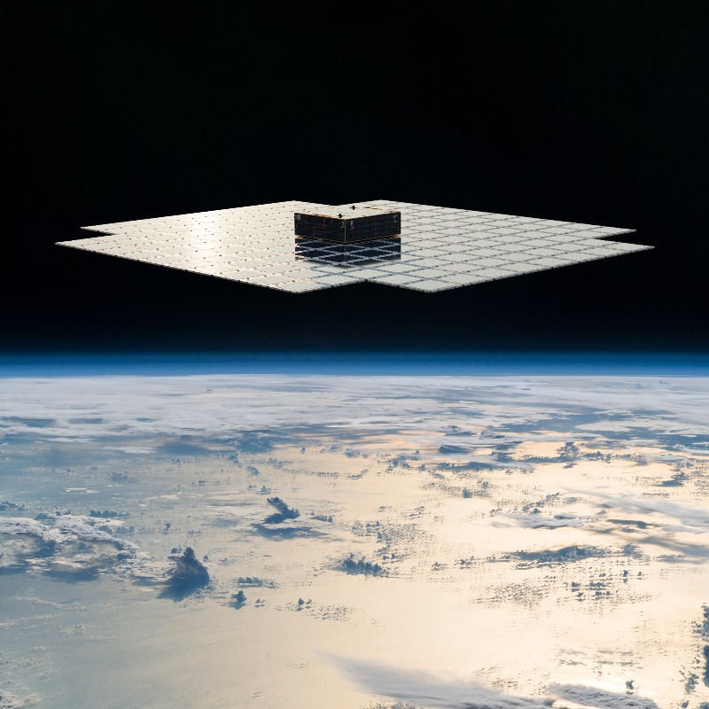 VodafoneGroup's tweet photo. .@AST_SpaceMobile has unfolded its #BlueWalker3 satellite.

It now plans to test connecting mobile phones directly from space. Together, we hope to close coverage gaps &amp; help get everyone connected.