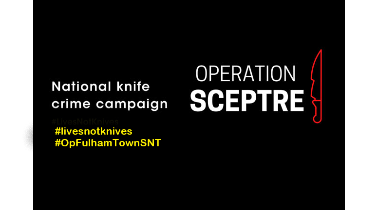 MPSFulhamTown's tweet photo. Today is Operation Sceptre - The national knife crime campaign which launches today , Monday 14th November and runs until Sunday 20th November. https://t.co/RJ65DnAhCh