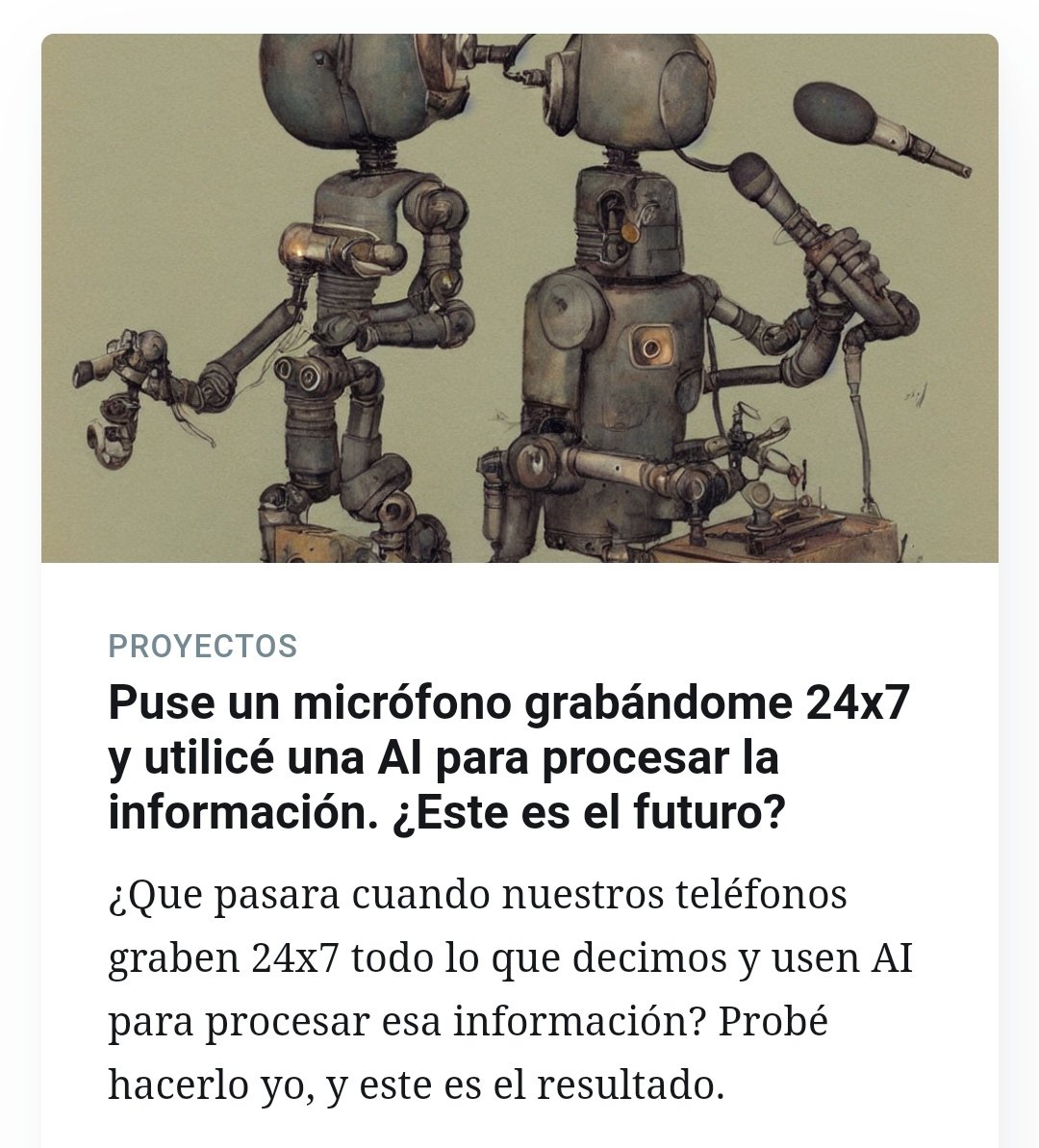 roberdam's tweet photo. Puse un micrófono grabándome 24x7 y utilicé una AI para procesar la información. ¿Este es el futuro?

https://t.co/jYWNvlWQ2F https://t.co/toRLo4PPs5