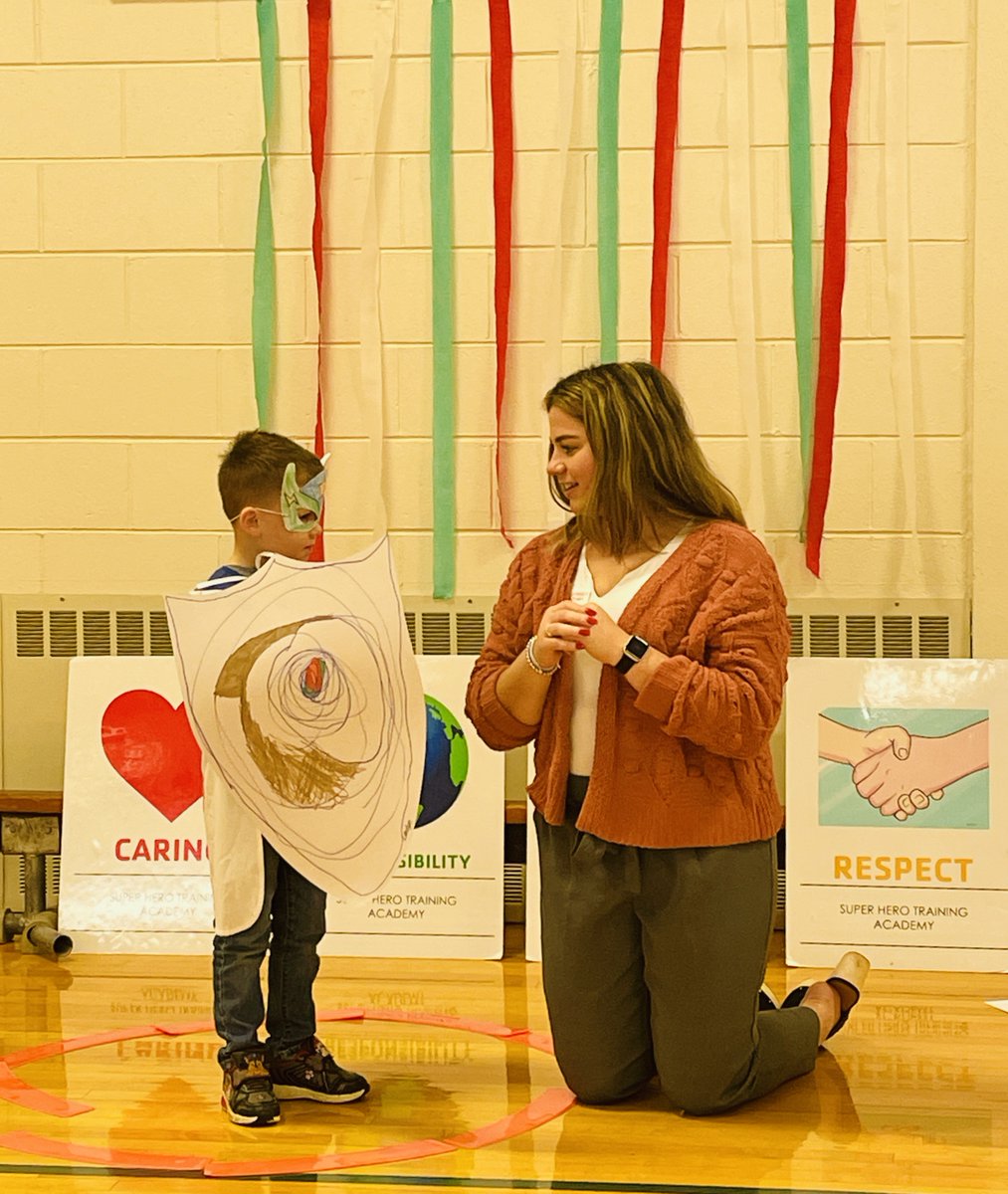 broadstschool's tweet photo. Our Kindergarteners completed the first round of Superhero training with the YMCA.  Thank you Bridget and Alli! #nsd42 @nashuaschools https://t.co/DFUo5Npn71