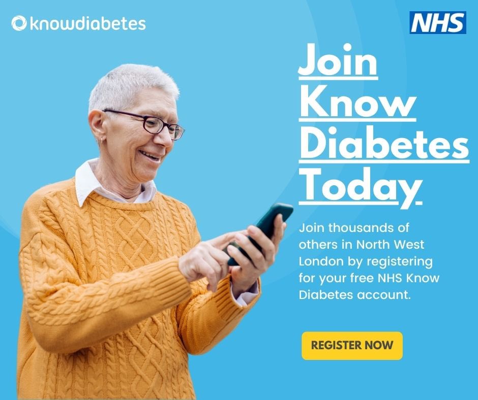 It's World Diabetes Day today! 

The NHS Know Diabetes team are here for everyone with diabetes in North West London. Join thousands of others and register for your personalised Know Diabetes account now at: rebrand.ly/kdregister