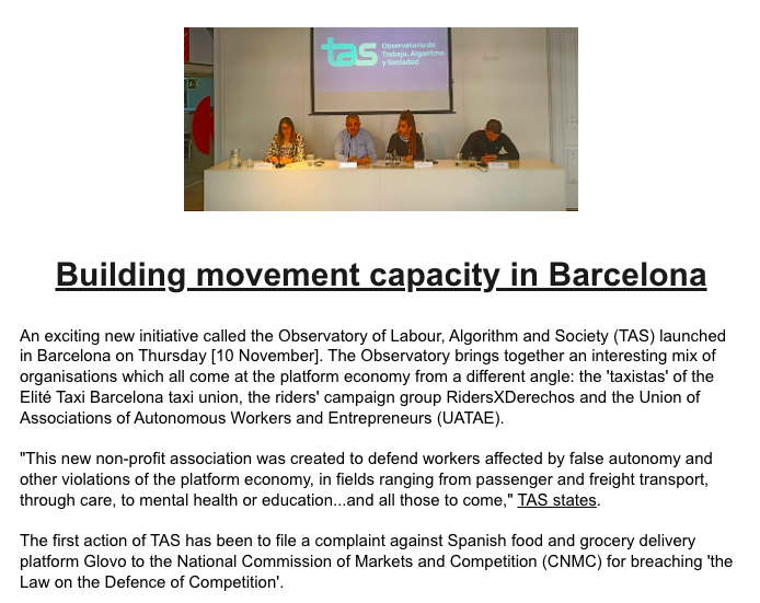project_gig's tweet photo. Missed our weekly newsletter yesterday? You can catch-up here: https://t.co/Tls7IK1rwd
And to get the Gig Economy Project newsletter in your inbox each week, e-mail GEP@BraveNewEurope.com or send us a DM.
#Barcelona #PlatformEconomy #Algorithms #Work #GigEconomy #Uberization https://t.co/mzKDcVrULj