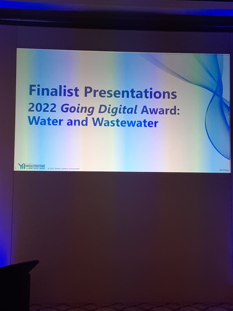 WaterOnline's tweet photo. The main event! (At least for us) @BentleySystems #GoingDigitalAwards h/t @JacobsConnects @MWHConstructors https://t.co/GVcrGllT5w