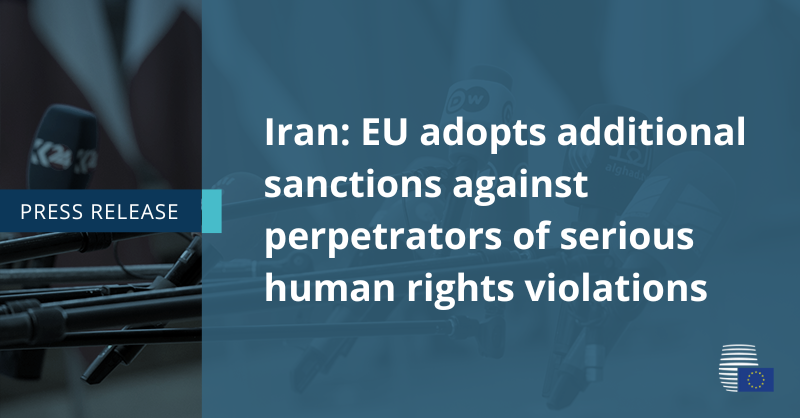 EUCouncilPress's tweet photo. #Iran 🇮🇷: EU adopts additional sanctions against 29 individuals and 3 entities perpetrating serious human rights violations in the country.

People in Iran have the right to peacefully protest and this right must be ensured in all circumstances.

Read more 👇
