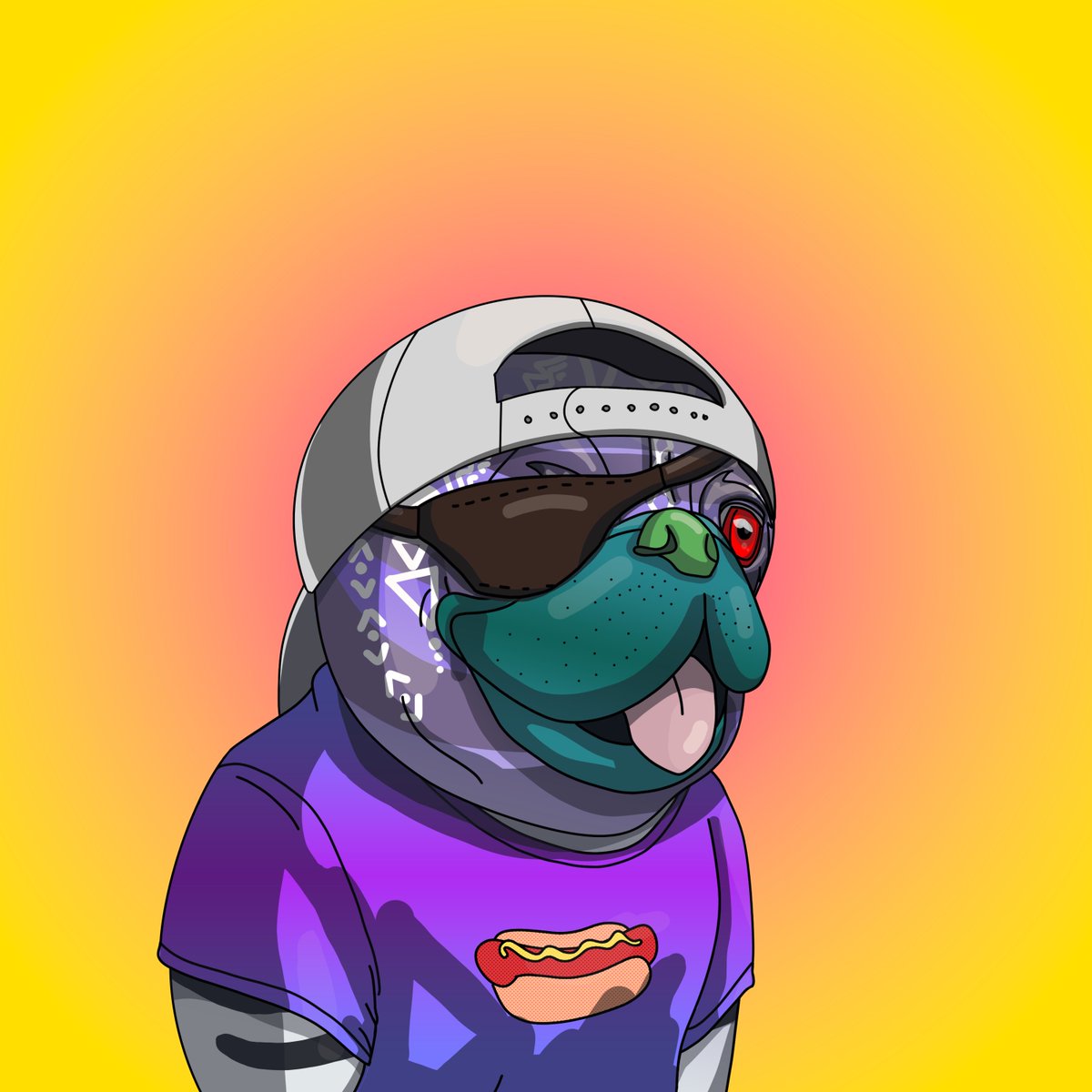sreyeMnayR's tweet image. My fave 3 (so far) obviously the #HotDogs as the only pack represented on a t-shirt in #D690, Buddy Barkson somehow looking even more like a frat boy, and naturally the Flower Dog steadfast in her HODLing