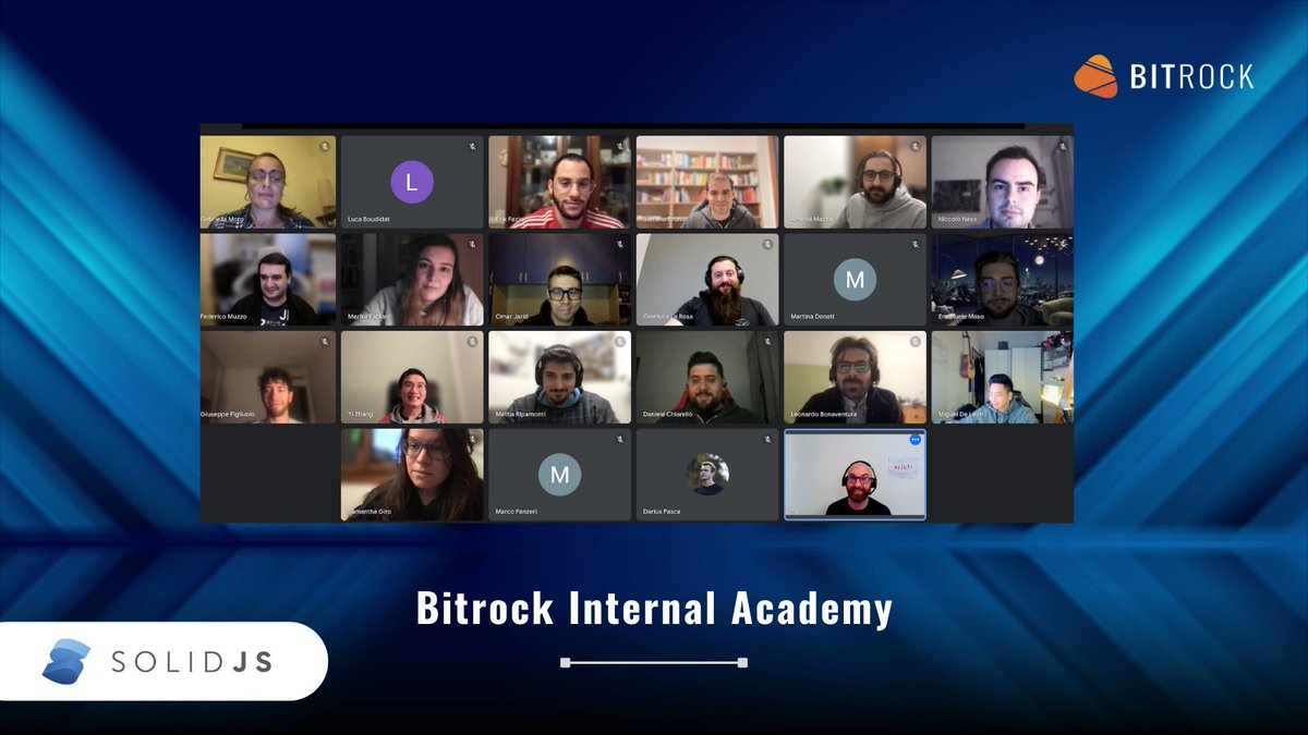 BitrockIT's tweet photo. We're back to our #InternalAcademy, a project entirely dedicated to continuous learning.
Last week, our User Experience & Front-end Engineering team had the chance to explore the world of #SolidJS:
a new library, combining high-performance, advanced features and reactivity. https://t.co/H1fonEfFt8