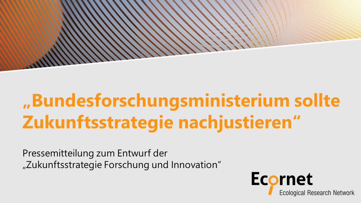 Die #Zukunftsstrategie Forschung und #Innovation des @BMBF_Bund setzt wichtige Impulse, fokussiert aber noch zu wenig auf gesellschaftliche Herausforderungen und #Partizipation. Unsere Pressemitteilung zum Strategieentwurf: ecornet.eu/news-einzelans…