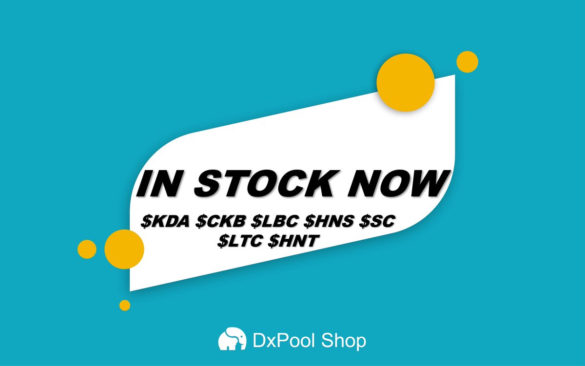 DxPoolShop's tweet photo. 📢 $LBC $CKB $HNS $SC $KDA

Happy Monday | It's time to Restock⏰

🔥 KD MAX  CK6  HS6  HS-BOX  LB-BOX  SC-BOX
KD BOX PRO  HS-LITE  CK-LITE   LB-LITE  KD-LITE  SC6-SE  HS6-SE UGW800all miners are on sale!😎

Welcome to order👇
https://t.co/naw2K2ckdt https://t.co/iW95XxvrsM