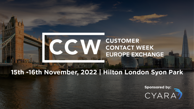 We're a leading sponsor for CCW Europe Exchange, beginning tomorrow at the Hilton London Syon Park! 

Join us for 2 days of networking and strategic sessions led by recognized thought leaders in #CX and engagement. Will you be there? #CCWEurope
hubs.li/Q01rkBZQ0