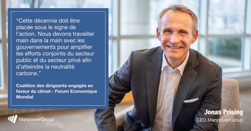 ManpowerGroupFR's tweet photo. Pour @JonasPrising, CEO @ManpowerGroup, et membre de la Coalition des dirigeants engagés en faveur du climat, "cette décennie doit être placée sous le signe de l'action". Retrouvez sa lettre ouverte publiée avec plus de 100 autres dirigeants ⬇️ #COP27