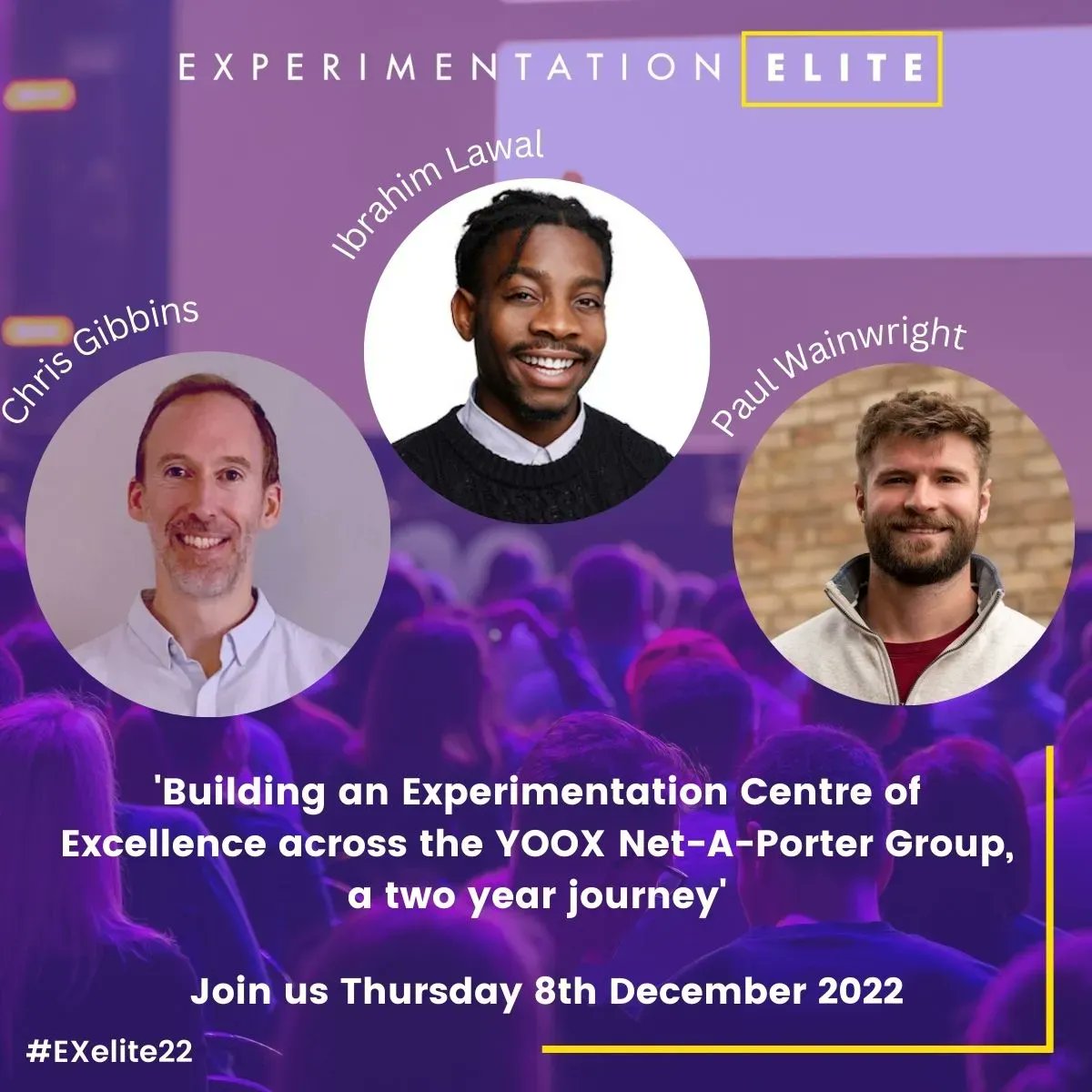 Looking forward to hearing from  📣. <a href="/creative_cx/">Creative CX</a> <a href="/cjgibbins/">Chris Gibbins</a>, Paul Wainwright &amp; @ynap Senior Experimentation Manager, Ibrahim Lawal, in their session "Building an Experimentation Centre of Excellence across the YOOX Net-A-Porter Group, a two-year journey"
buff.ly/3L9ZsDG