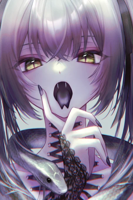 毒牙系女子ちゃん(創作)#イラスト 