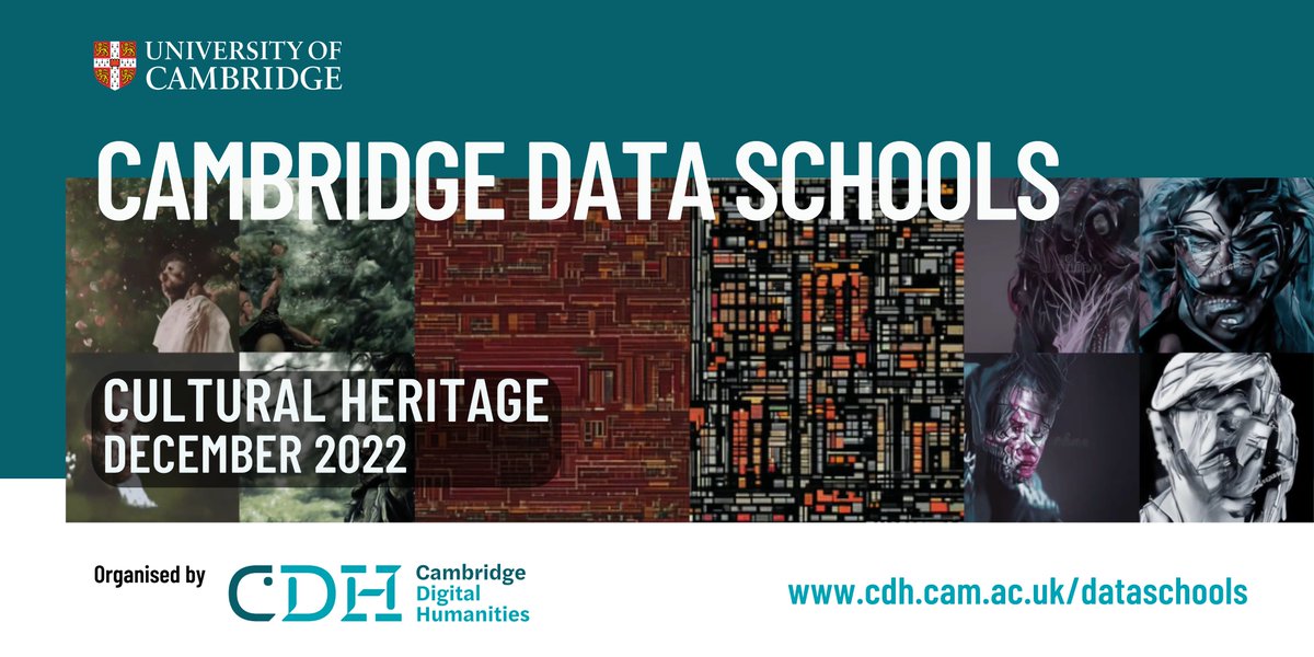 #CulturalHeritage #DataSchool: 2 days left to apply!
It runs online 12-16 December, 11am-4pm (GMT). 
You will learn Network Visualisation and Analysis, Principles of GLAM imaging, Digital text markup, and how to Automate the Archive.
✴️Deadline: 15 Nov
cdh.cam.ac.uk/events/35480