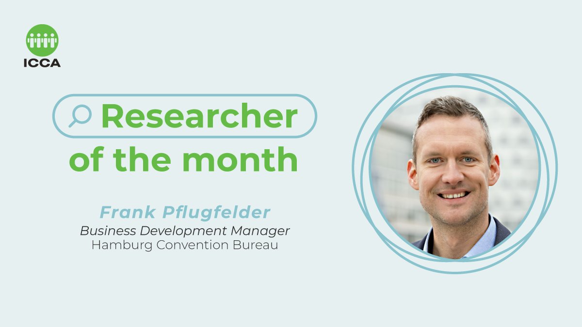 🎉Congratulations to Frank Pflugfelder, Business Development Manager at @Hamburg_CVB, for securing the title of Researcher of the Month! Read more about their research using the #ICCAWorld database here➡️ ow.ly/Jeo450LCcy5 #ICCAWorld