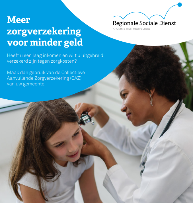 Heeft u een laag inkomen? En woont u in één van de KRH gemeenten? Dan komt u misschien in aanmerking voor de Collectieve Aanvullende Zorgverzekering (CAZ) die de @rsd_krh u namens de KRH gemeenten aanbiedt.  Meer zorgverzekering voor minder geld! Meer info:is.gd/Fn7HQz